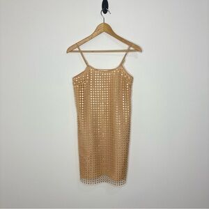 Revolve Deby Debo gold sequin overlay mini dress size xs